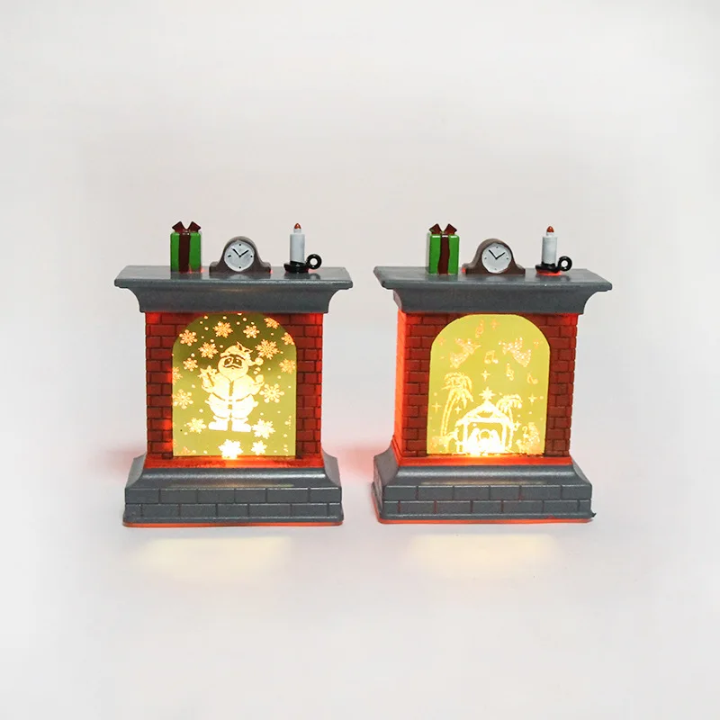 Светящийся Рождественский камин украшение реквизит для рождевечерние красочное