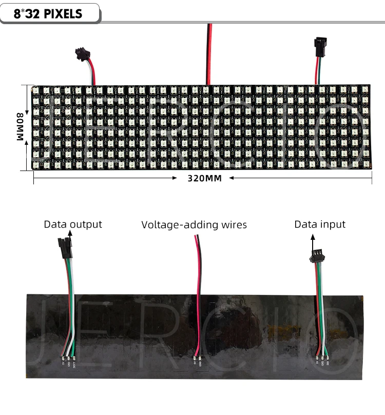 JERCIO 8X8 сменный ЖК-экран панель WS2812B SK6812 RGB DC5v SK6812 микросхема цифровой светодиодный программируемый индивидуально адресуемый