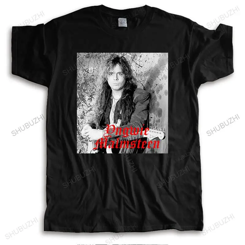 

Мужская брендовая Футболка мужская хлопковая забавная футболка подарок Топы гитара Ингви мальмстина черная футболка унисекс повседневные...