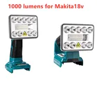 Литиевая батарея для Makita BL1430 BL1830, светодиодная лампа, рабочий свет, вспышка с USB, нарусветильник освещение