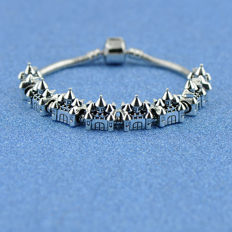 Подходит для оригинальных браслетов Pandora, аксессуары для браслетов с героями мультфильмов, Аладдин, дворец, дисни, аграба, замок, бусины, сделай сам, Европа, для женщин, браслеты, подарок