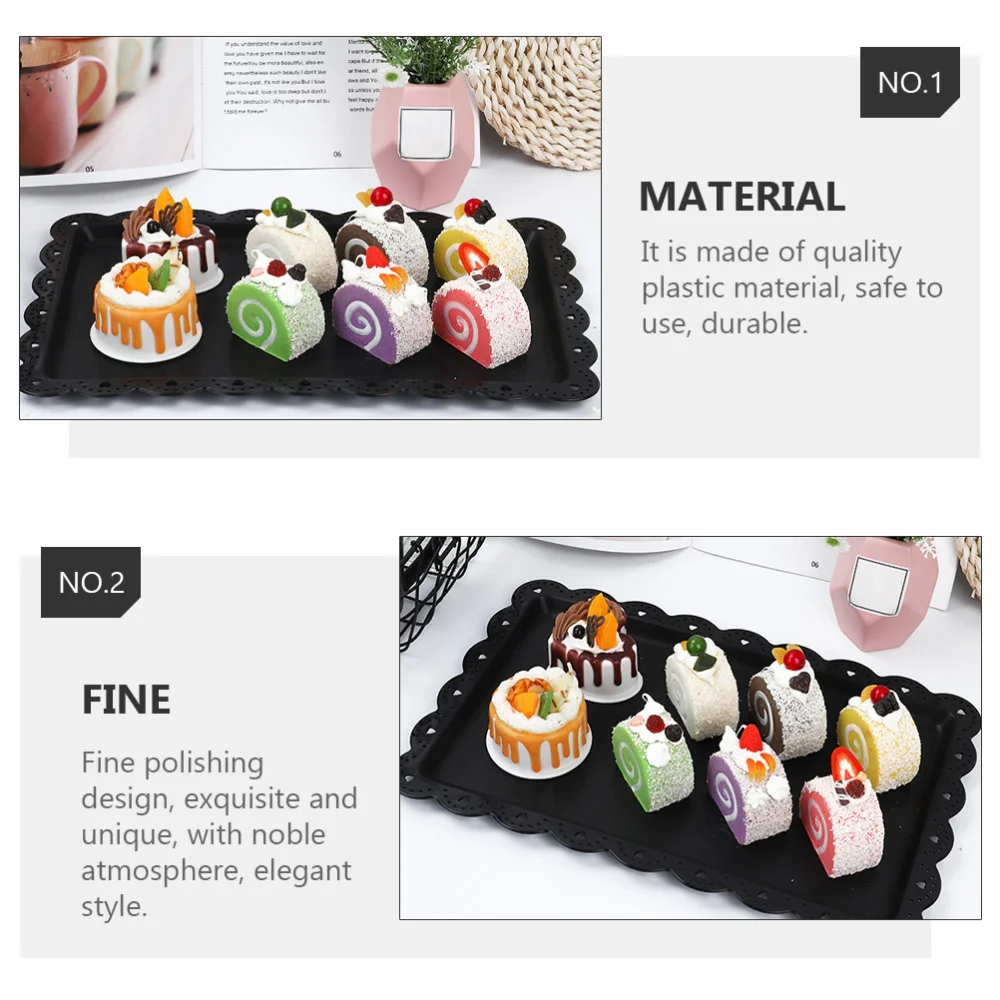 

2 Pcs Cake Displaying Trays Dessert Plates Cake Display Holder