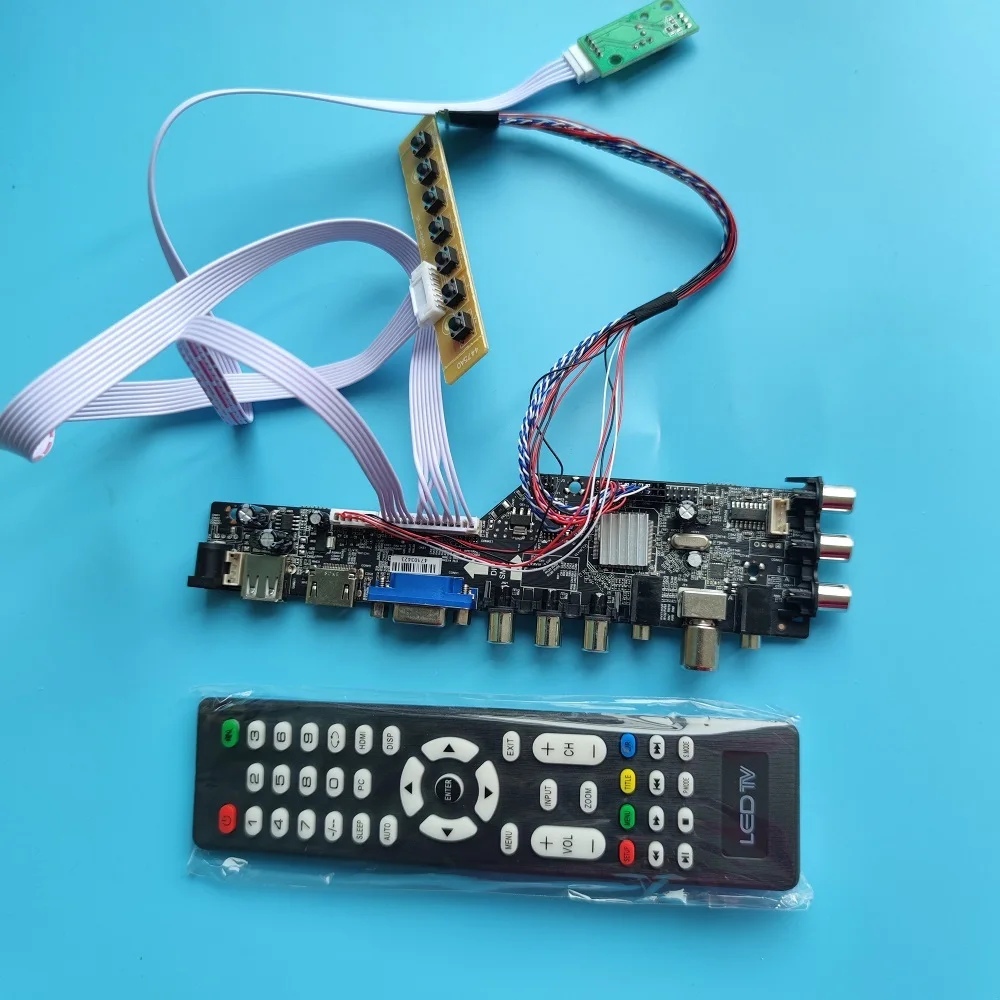 

Kit LP133WH2 TL HDMI-compatible monitor remote board driver VGA AV TV Display DVB-T DVB-T2 controller digital 1366x768 LED USB