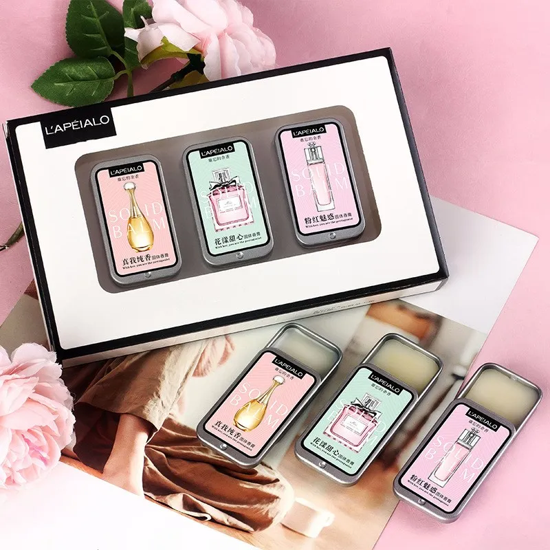 3 шт. сплошной набор бальзамов Для женщин мужчин Портативный твердые духи
