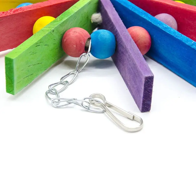 

Parrot Toys with Color Wood F*erris Wheel,Pet Bird Cage Accessories