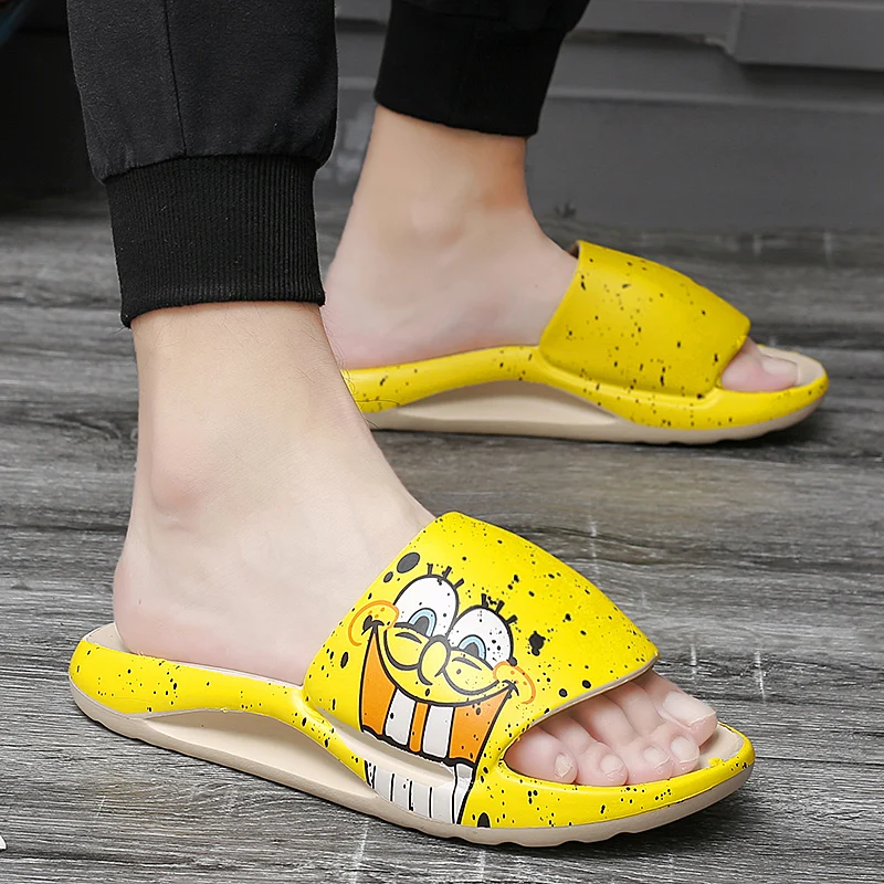 Мужские пляжные сандалии брендовые шлепанцы Нескользящие повседневная обувь