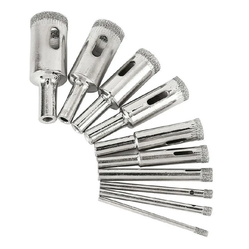 10 шт. 3 50 мм Кольцевая пила диаманта сверло набор Стекло Керамика плитка режущий