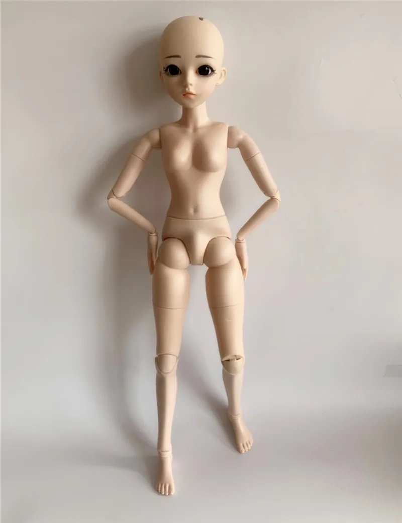 Аксессуары для кукол 1/3 BJD кукла голова 24 см с глазами девушки макияж практика куклы головы части подарки игрушки 26 суставов Кукла тело игрушка - Цвет: body with head