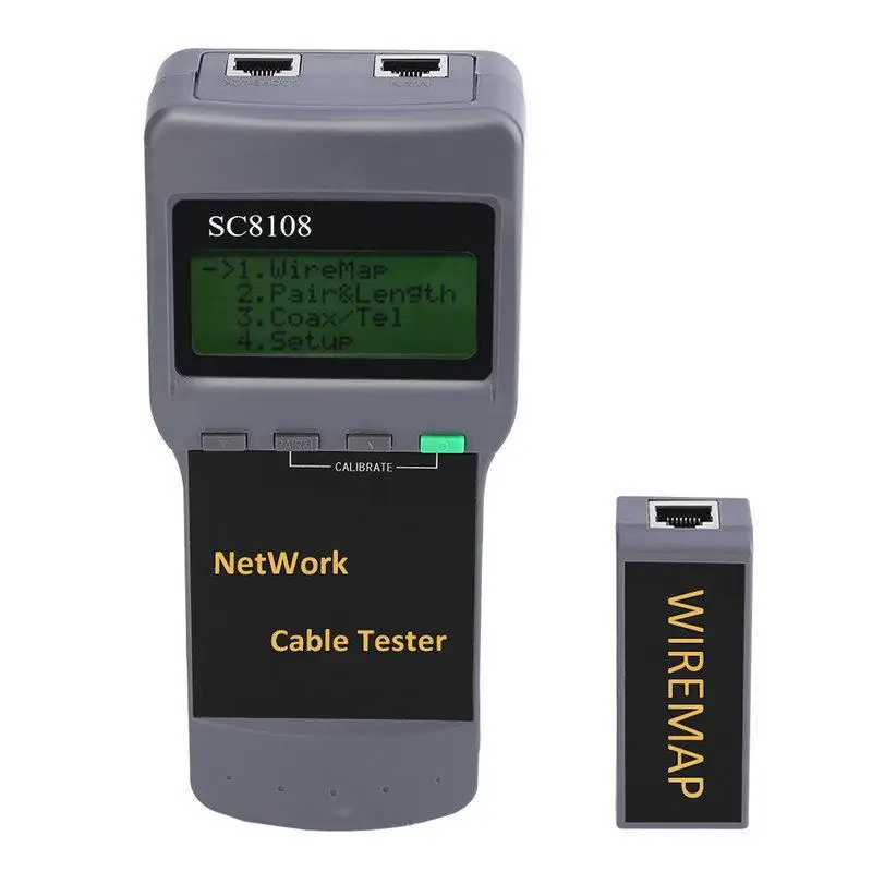 Тестер сетевого кабеля LAN кабельный тестер с ЖК-дисплеем CAT5 RJ45 SC8108 | Компьютеры и