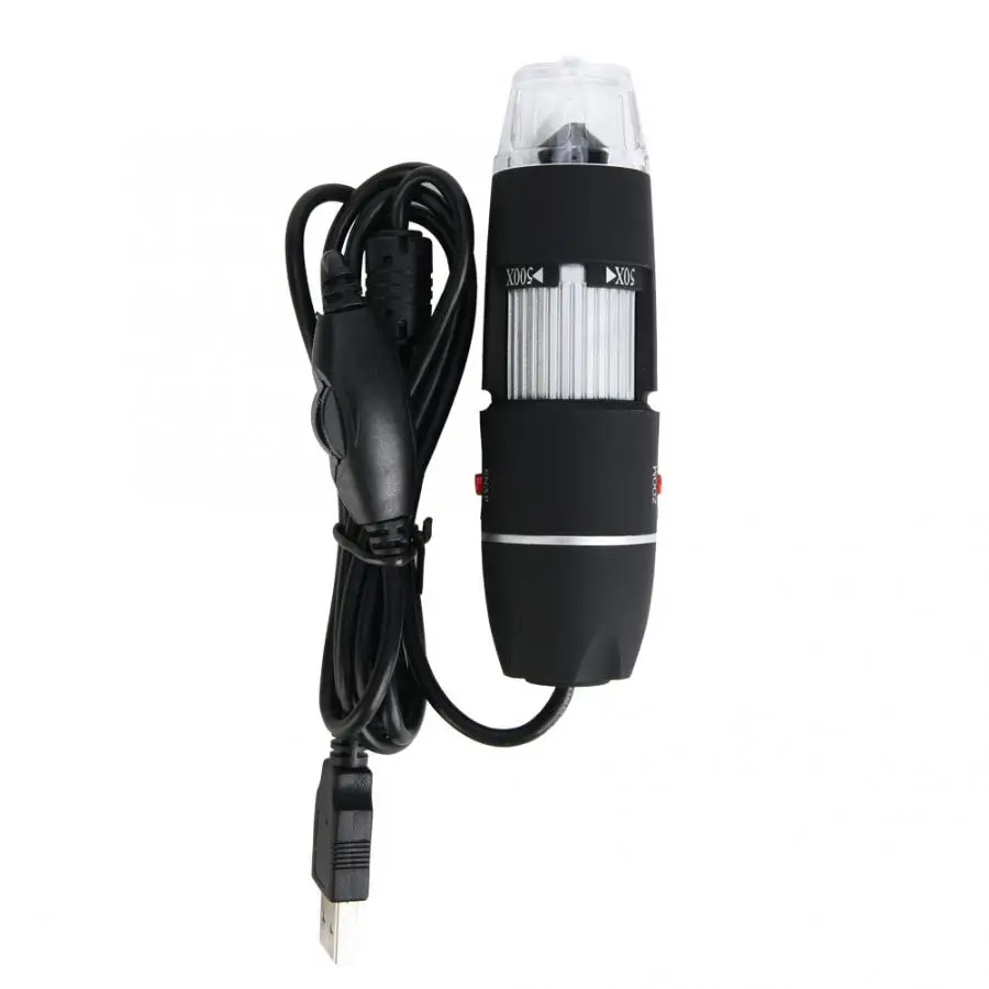 S02 50-500X Цифровые микроскопы 8LED USB с Универсальная металлическая Поддержка