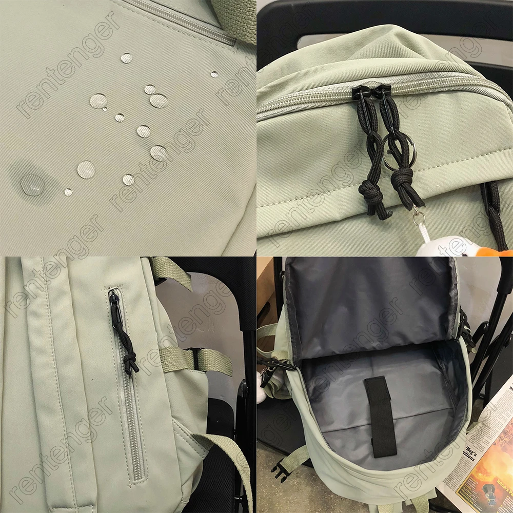 Новый женский водонепроницаемый нейлоновый рюкзак с вышивкой милая школьная