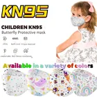 Детская маска для малышей KN95 маска для лица мультяшная петля для ушей KF94 маски для малышей 4-слойная ткань многоразовая детская маска FFP2 CE для рта