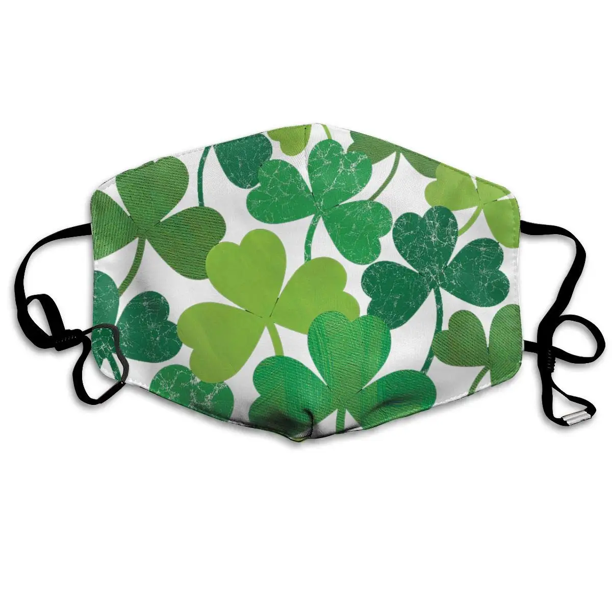 

Mouth Mask Lucky Green Leaves Print Masks - Breathable Adjustable Windproof Mouth-Muffle, Camping Running for Women and Men