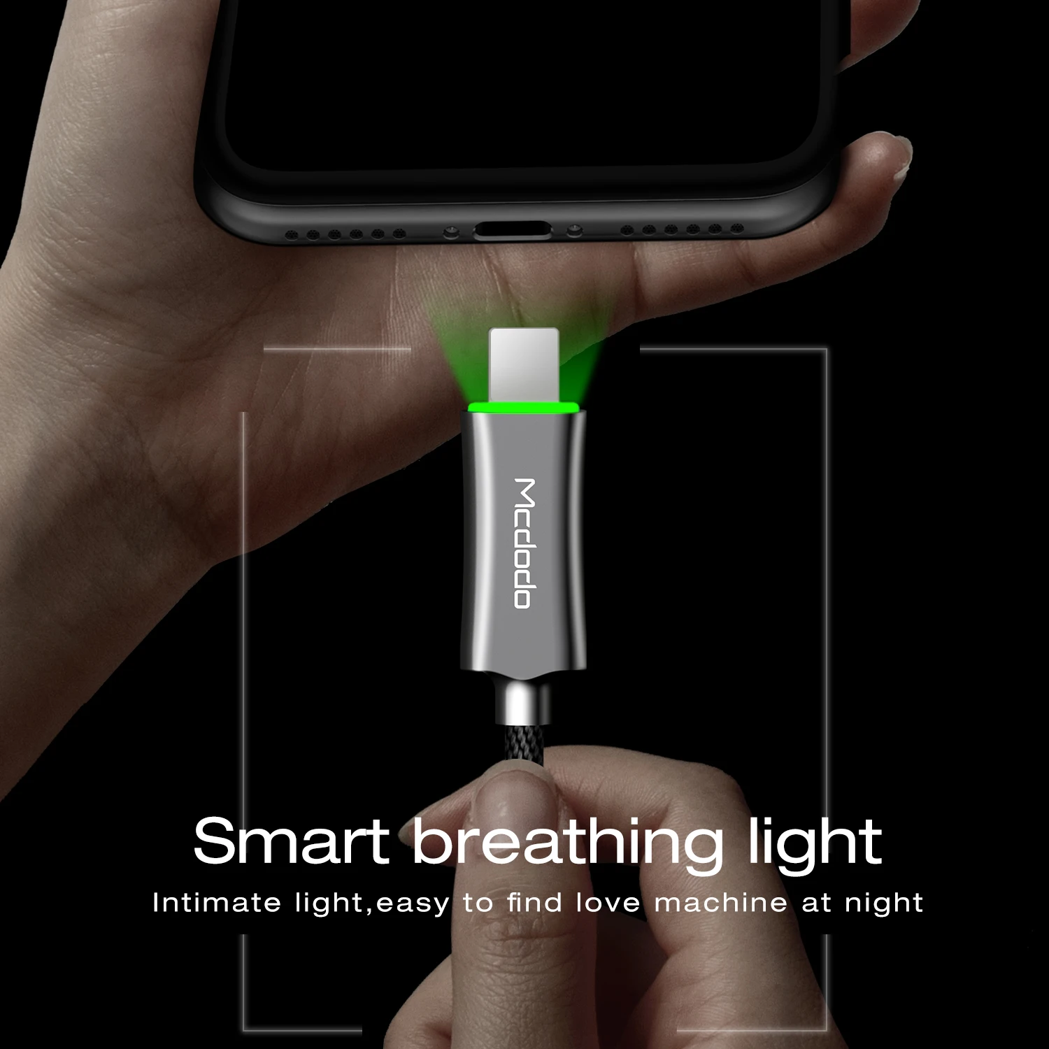 MCDODO USB Cable Auto Disconnect 2.4A for iPhone12 11 Pro XS Max XR 8 7 6S Plus iPad lightning Fast Charging LED Phone Data Cord