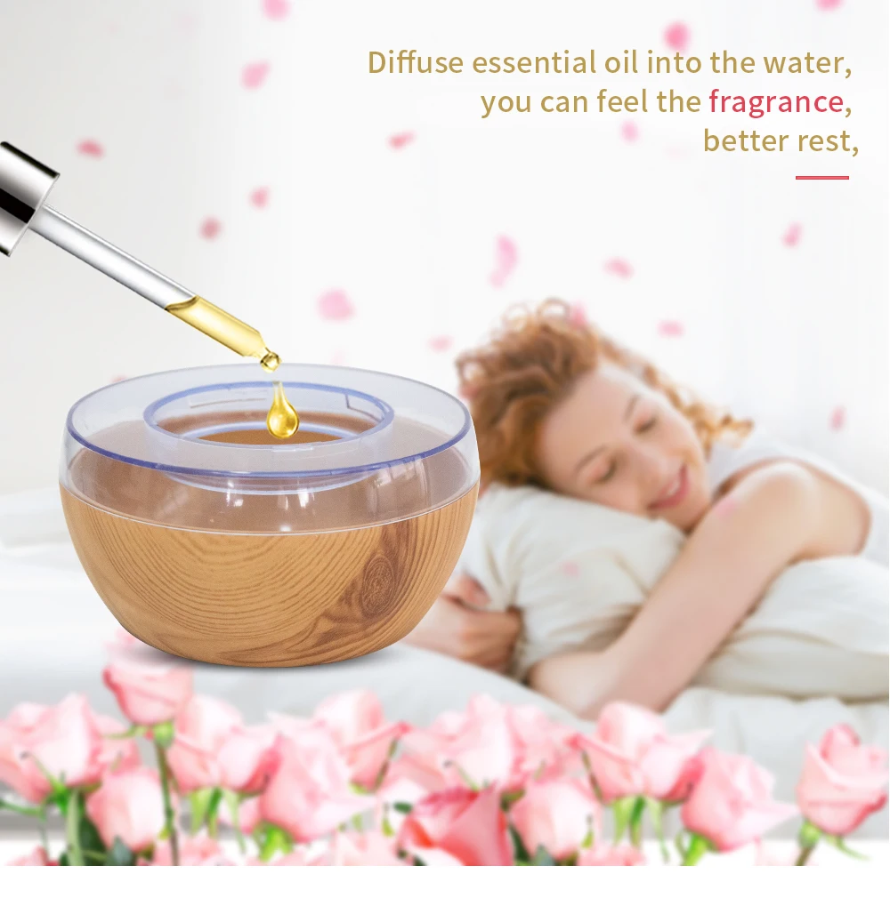 USB 003 Electric Ultrasonic Air Humidifier Aroma Diffuser Essential Oil Aromatherapy 7 Color LED Cool Mist Maker for Office Home