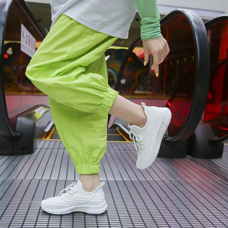 Осенние плетеные туфли женская спортивная обувь элегантная ткань из сетчатого