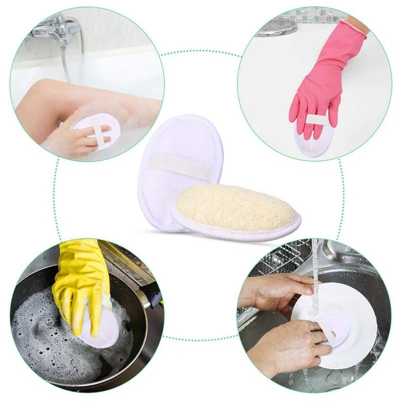 

24Pcs Natural Loofah Luffa Facial Complexion Skin Disc Disk Pads Male Female Face Cleaning Brush Baby Care Exfoliator