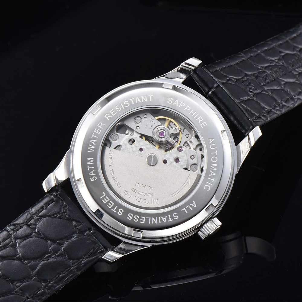 Часы-Авиатор мужские механические с сапфировым стеклом водонепроницаемые