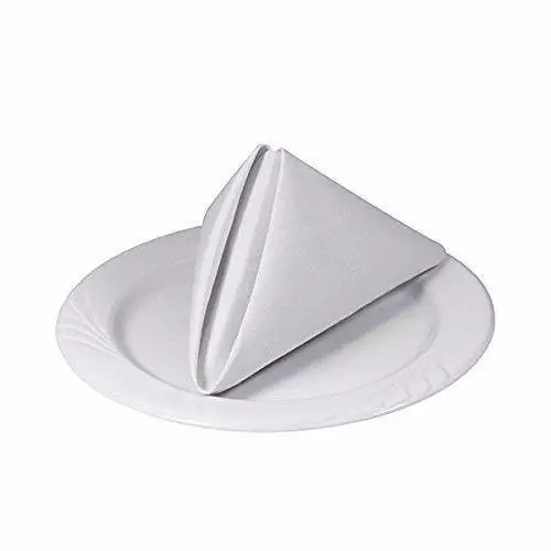 12 шт. хлопковая обеденная скатерть для ресторана льняная белая 50x50 см Премиум