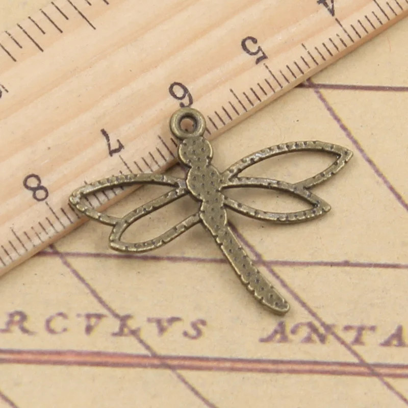

20pcs Charms Hollow Dragonfly 32x27mm Tibetan Bronze Silver Color Pendants Crafts Making Findings Handmade Antique DIY Jewelry