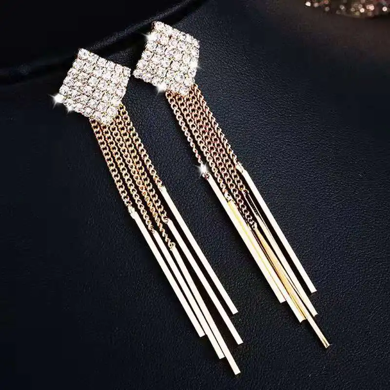 Корея 2019 новая волна французская сетка красные серьги длинные Темперамент