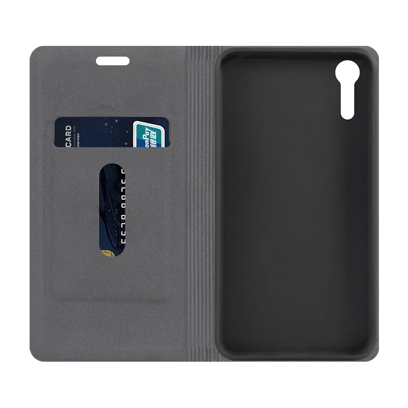 Wood grain PU Leather Phone Case For Sony Xperia XZ Dual Flip Business Soft Silicone Back Cover | Мобильные телефоны и