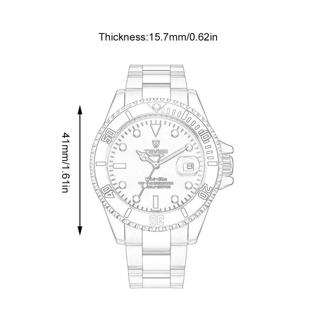 

Green Water Ghost Watch Men'S Luxury Mechanical Watch Steel Belt Waterproof Automatic Watch Business Watch