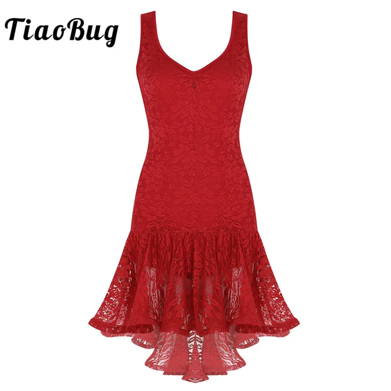 TiaoBug для взрослых с овальным вырезом Плиссированное кружевное от верха до низу