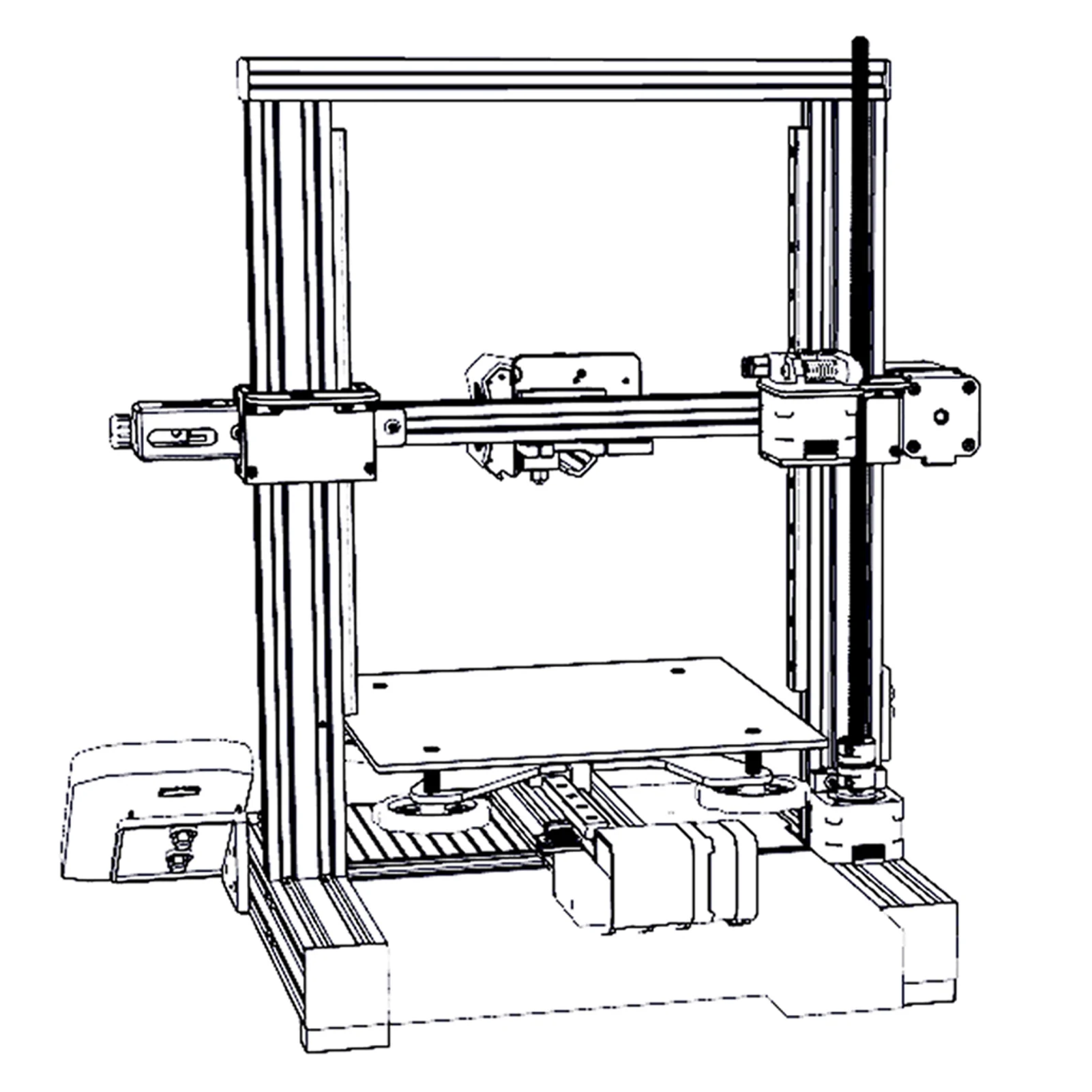 Рельсовый комплект для 3D-принтера Ender 3 v2/Ender Pro черный рыцарь в входят комплекты и