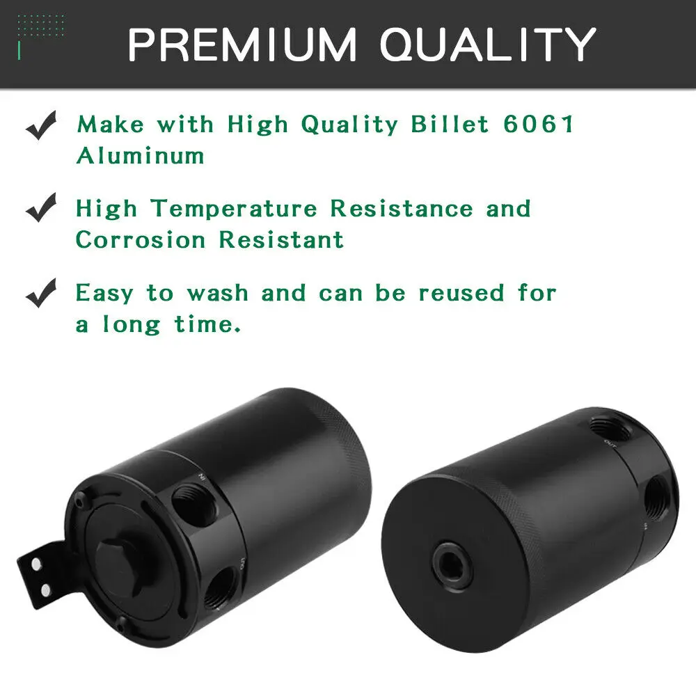 Автомобильный Алюминиевый резервуар Маслосборник 2-портовый Перегородочный со