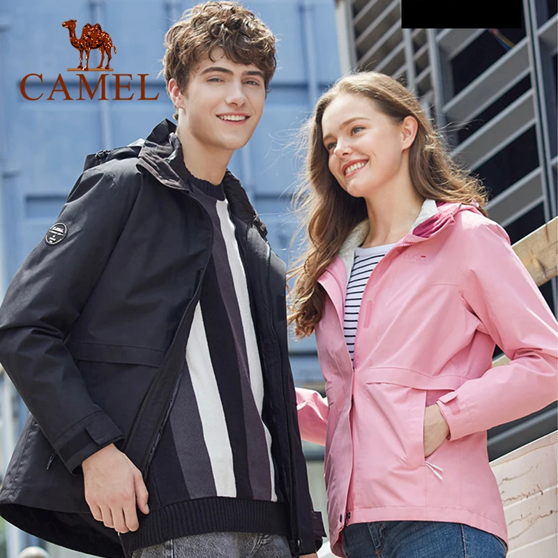 CAMEL пуховик для мужчин и женщин плотное пальто съемные лыжные костюмы осенне