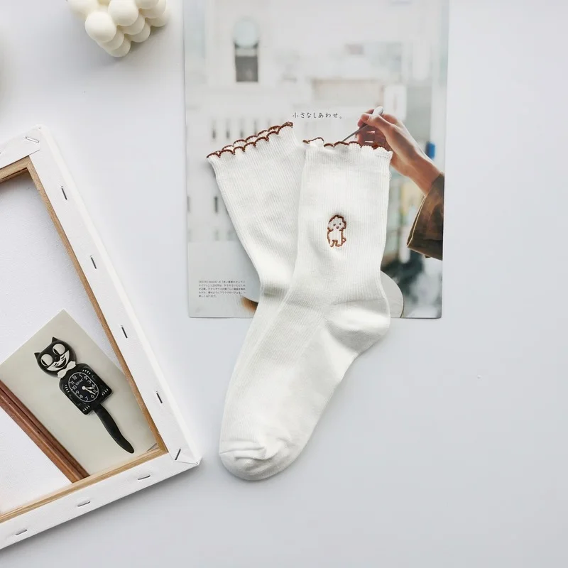 

Women Socks Cotton Dog Cartoon Sock Woman Colorful Unisex High Funny Novelty Ladies Sox Spring Autumn Female Trendy Calcetines