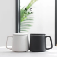 three ten day impression mark cup with cover ceramic filtration separation water cup tea cups of tea cup custom office