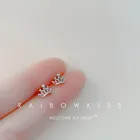 Серьги-гвоздики с короной из бисера для женщин, новые модные корейские Простые полые изысканные Хрящевые ногти для ушей, маленькая принцесса, ювелирные изделия для девочек