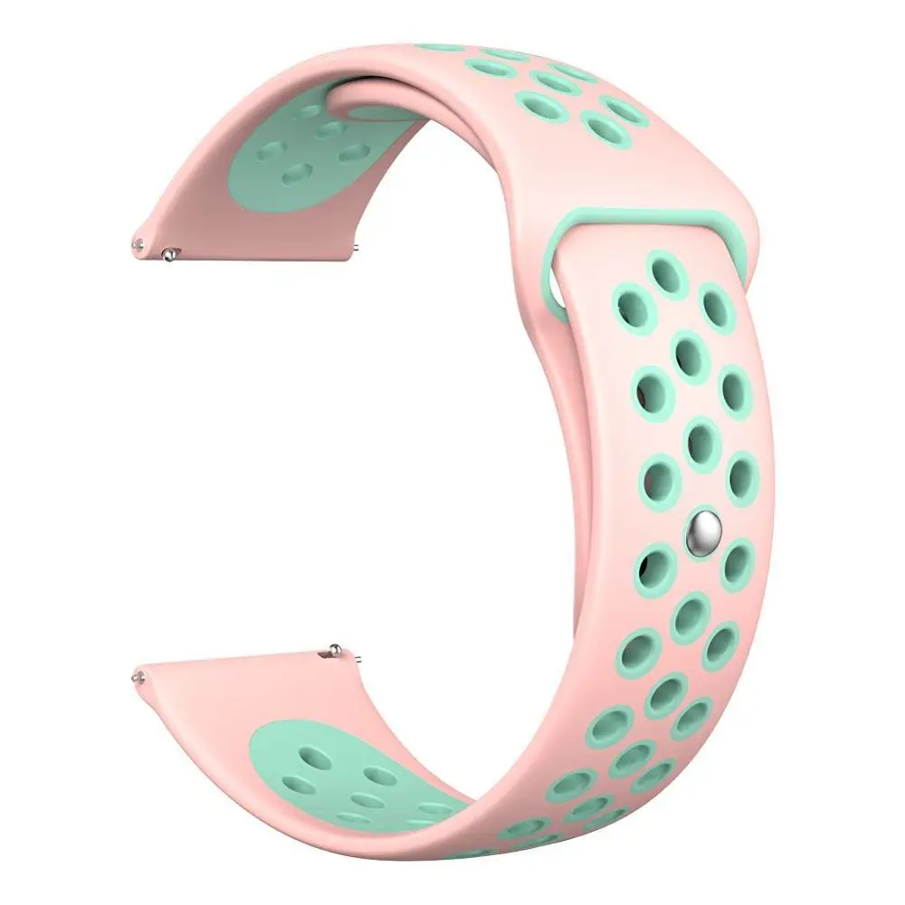 Pink Mint Green 23 мм силиконовый ремешок для часов, ремешки для Fitbit Versa, дышащие сменные, легко подходят, ремешки для Fitbit Versa, Смарт-часы - Цвет ремешка: Pink Mint Green