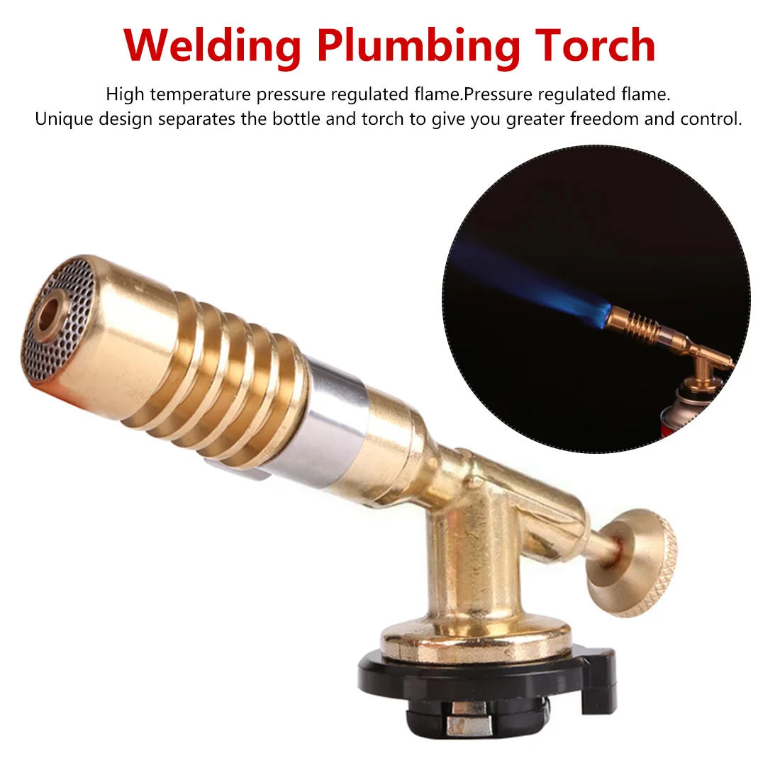 

Heating Welding Adjustable Gas Torch Flame Gun BBQ Blowtorch Copper Flame Butane Lighter For Outdoor Camping BBQ Spray Gun