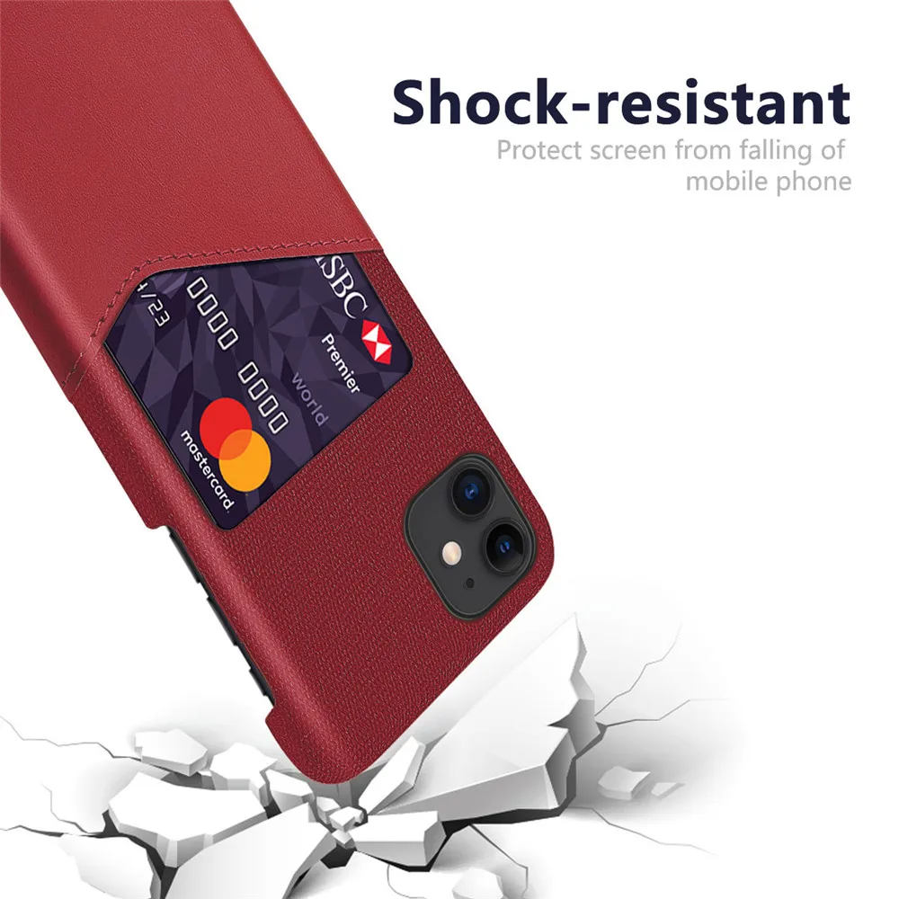 Business Case For iPhone 11 Pro Max 6.5 6.1 5.8 Card Slot Cover PU Leather XS MAX XR X Funda | Мобильные телефоны и