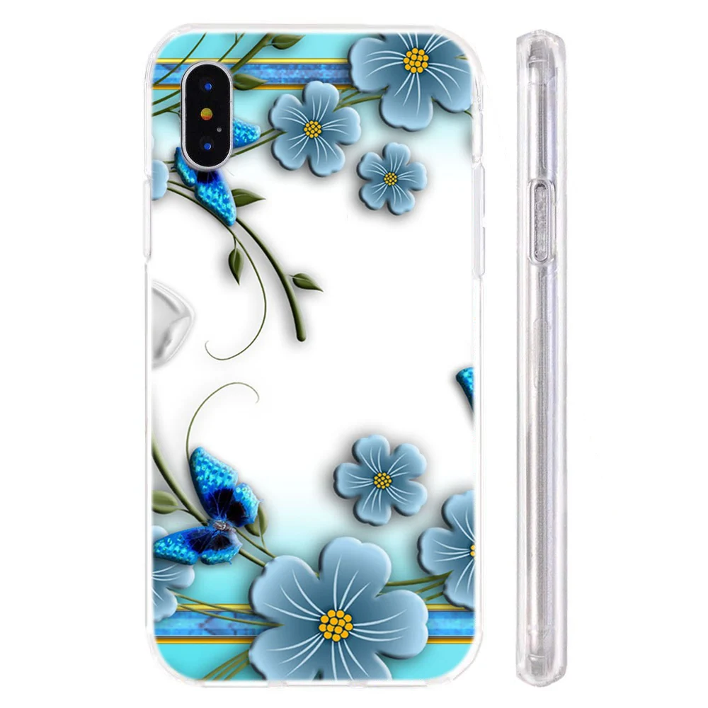 Силиконовый пластиковый чехол для телефона iPhone 6 6s 7 8 Plus x xr max 11pro цветной с принтом