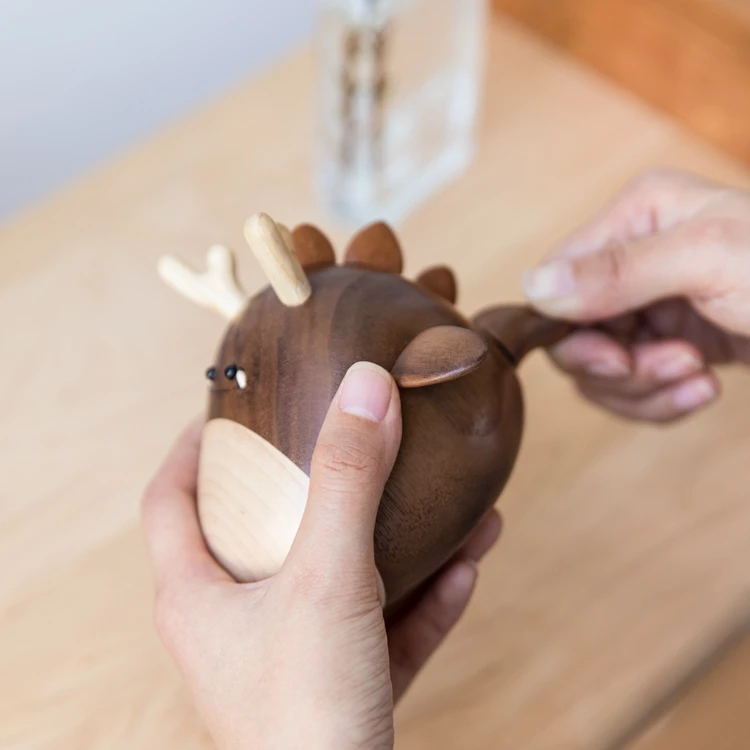 Деревянные фигурки музыкальная шкатулка Креативные украшения в скандинавском