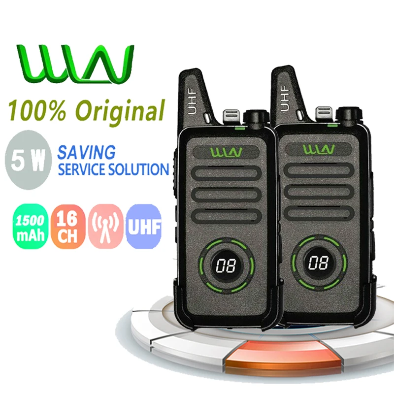 Комплект из 2 предметов новинка иди и болтай Walkie Talkie мини WLN KD C1 плюс “иди 5 Вт UHF 400