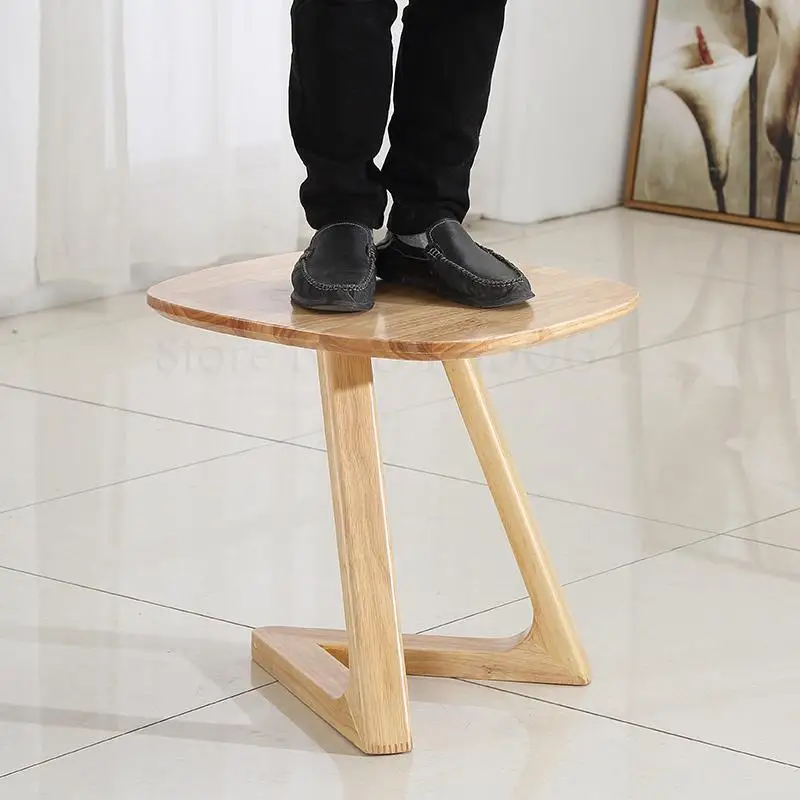 Скандинавский стол из цельного дерева простой современный маленький кофейный