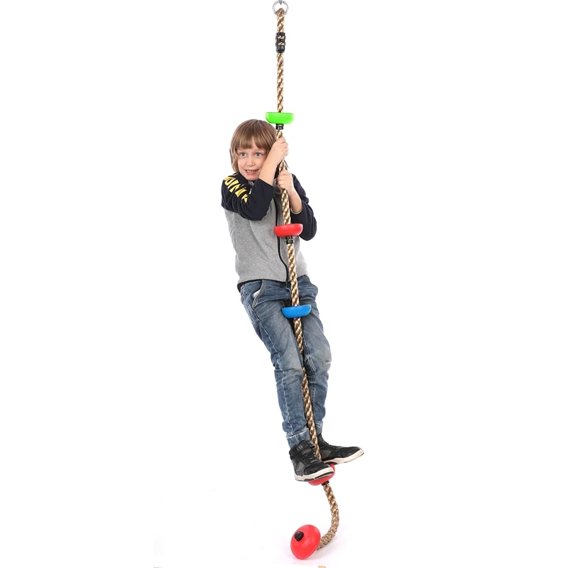 Columpio de cuerda de escalada colorido para niños, juegos de columpio al aire libre para jardín, patio trasero, equipo de escalada, juguetes de Fitness para niños