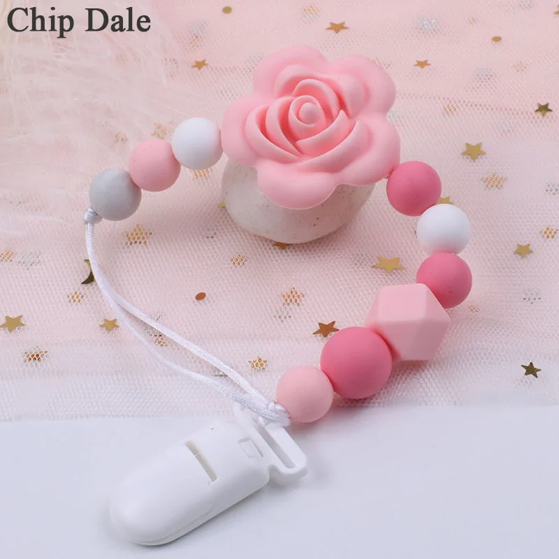 Детская силиконовая цепочка-зажим для соски-пустышки | Мать и ребенок