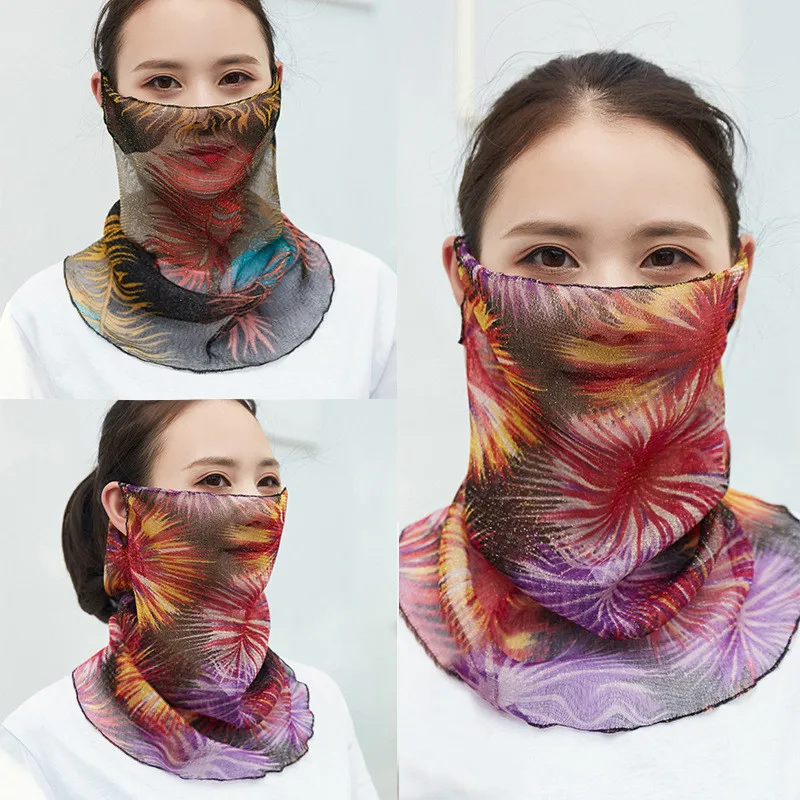 Женщин Лыжная маска для ухода за кожей лица Модные Mascarillas обертывания Цветочный