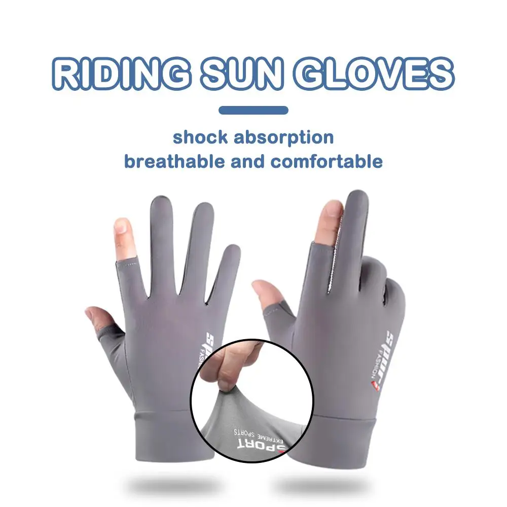 

2021 Fitness gloves Men's women's sun protection cycling half finger gloves Anti-skid breathable Silicone Elastic Sports gloves