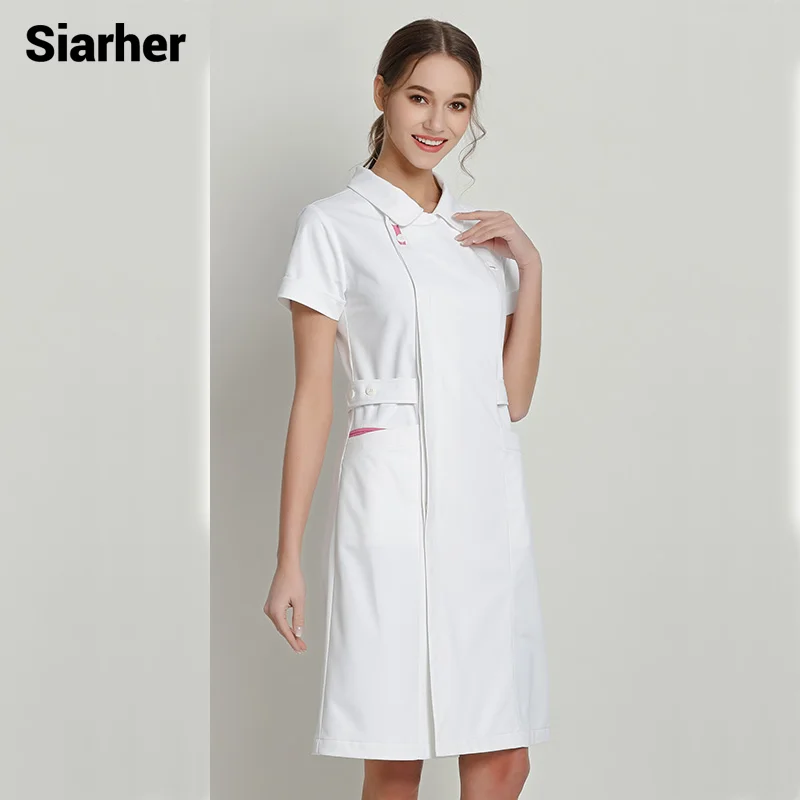 Одежда для медсестер модное облегающее летнее пальто с коротким рукавом и