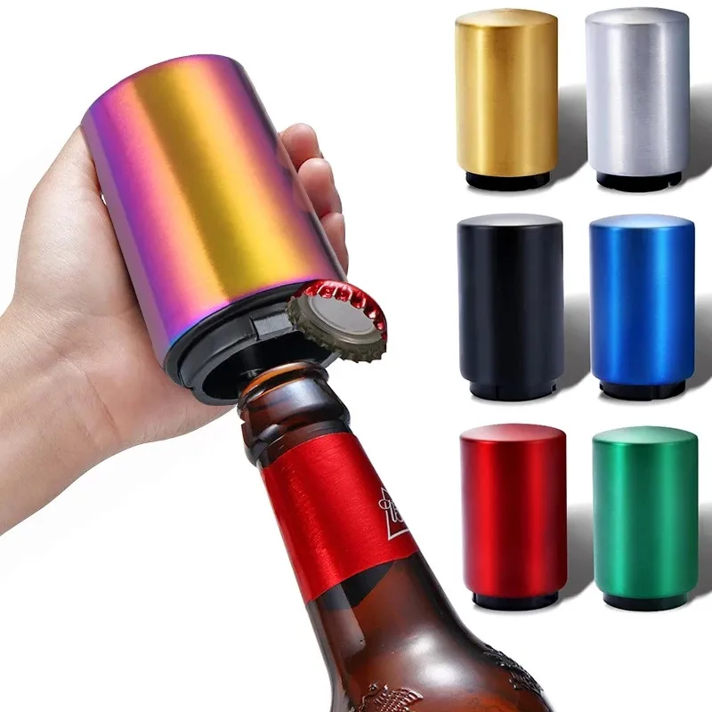 

Automatic Beer Bottle Opener,Magnetic Stainless Steel Beverage Bottles Wine Openers Jar Opener Kitchen Gadgets Bar Supplies