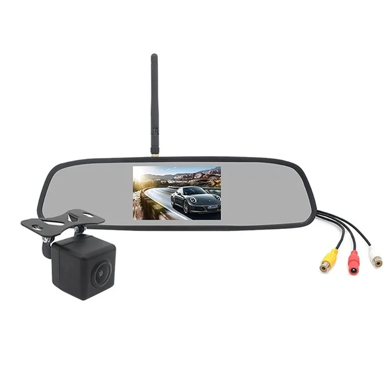 

Wireless Car Rear View Kit 4.3inch LCD Mirror Monitor HD Backup Rear View Camera