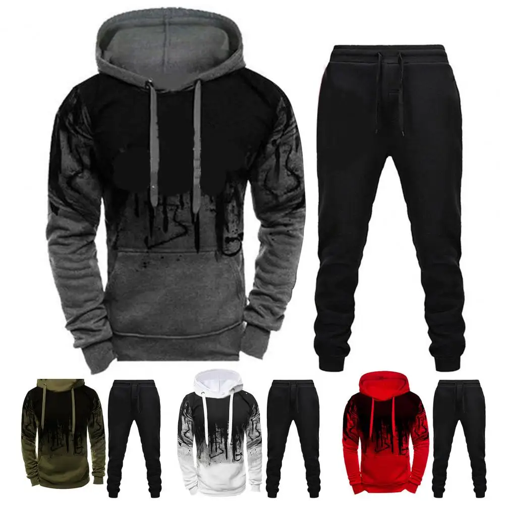 

Outfit Fashion Long Sleeve Drawstring Warm Tracksuit Set 2 Pieces Sportswear Set Warm for School