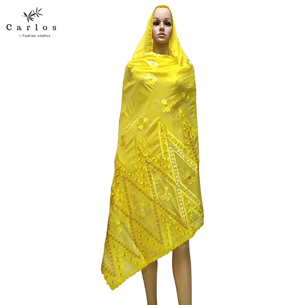 Шарф женский мусульманский из Лидер продаж хлопка хиджаб в африканском стиле